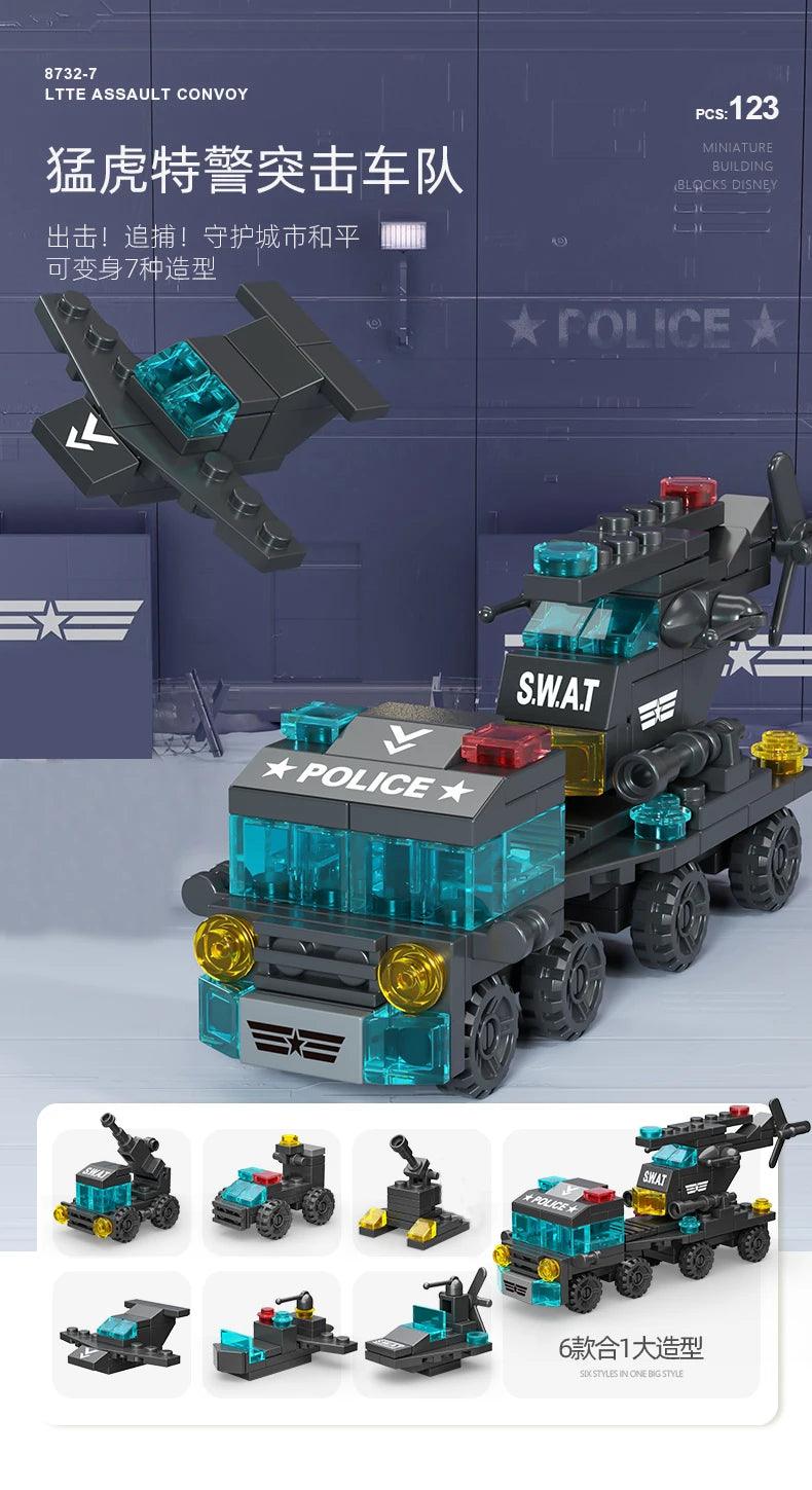 City Response Vehicles and Amenities Building Blocks Sets