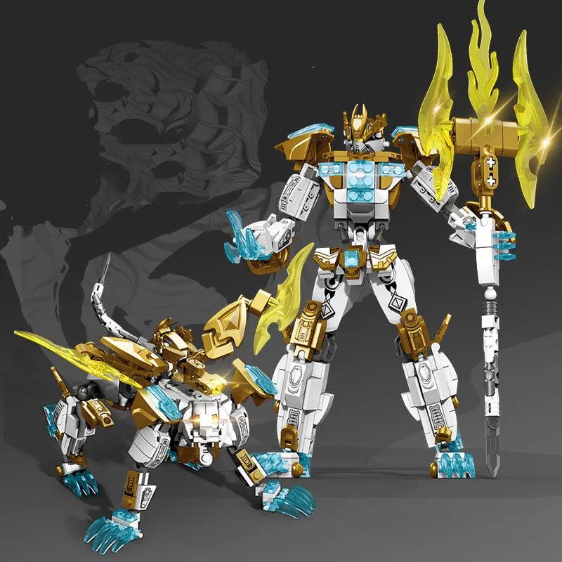 SEMBO BLOCK MECHA OF STEEL White Tiger Holy Armor Mech Ziggy's Pop Toy Shoppe