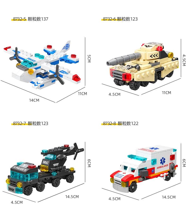 City Response Vehicles and Amenities Building Blocks Sets