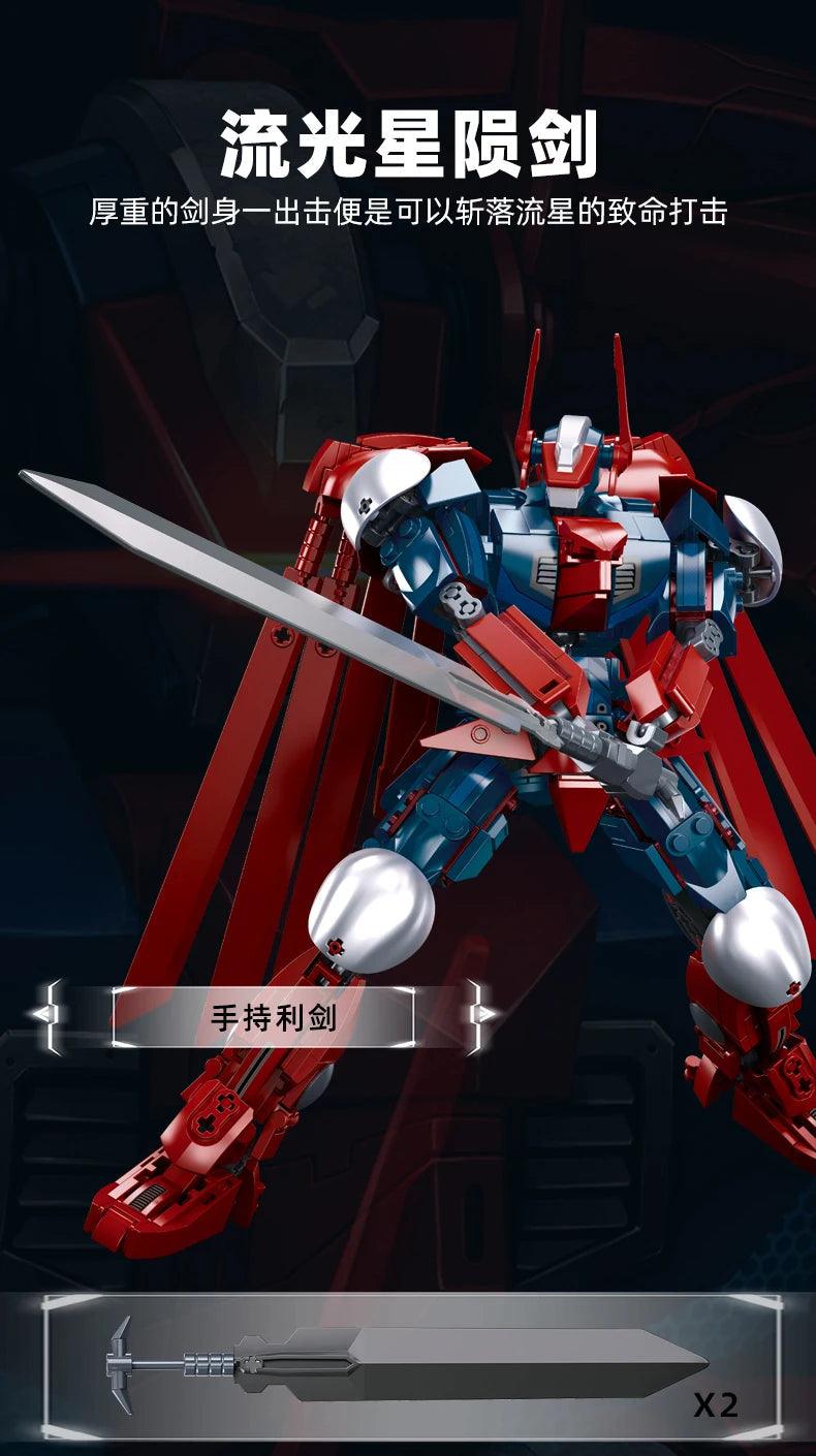 Sluban Armored Angel Swordsman Mech Robot Building Block Model Ziggy's Pop Toy Shoppe