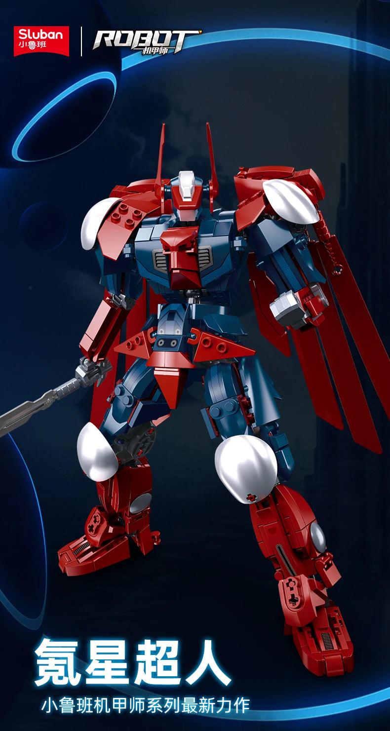 Sluban Armored Angel Swordsman Mech Robot Building Block Model Ziggy's Pop Toy Shoppe