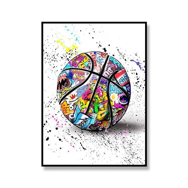 Street Graffiti Pop Art Basketball Canvas Ziggy's Pop Toy Shoppe