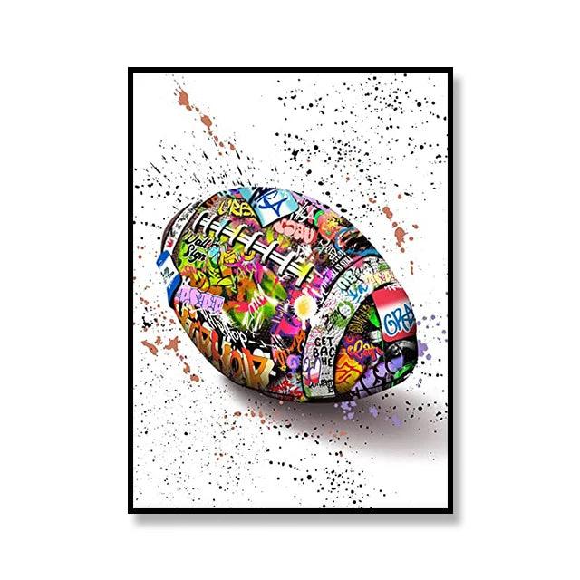 Street Graffiti Pop Art Football Canvas Ziggy's Pop Toy Shoppe