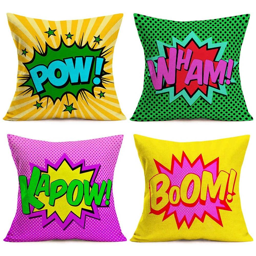 Super Hero Action Throw Pillow Cases Ziggy's Pop Toy Shoppe