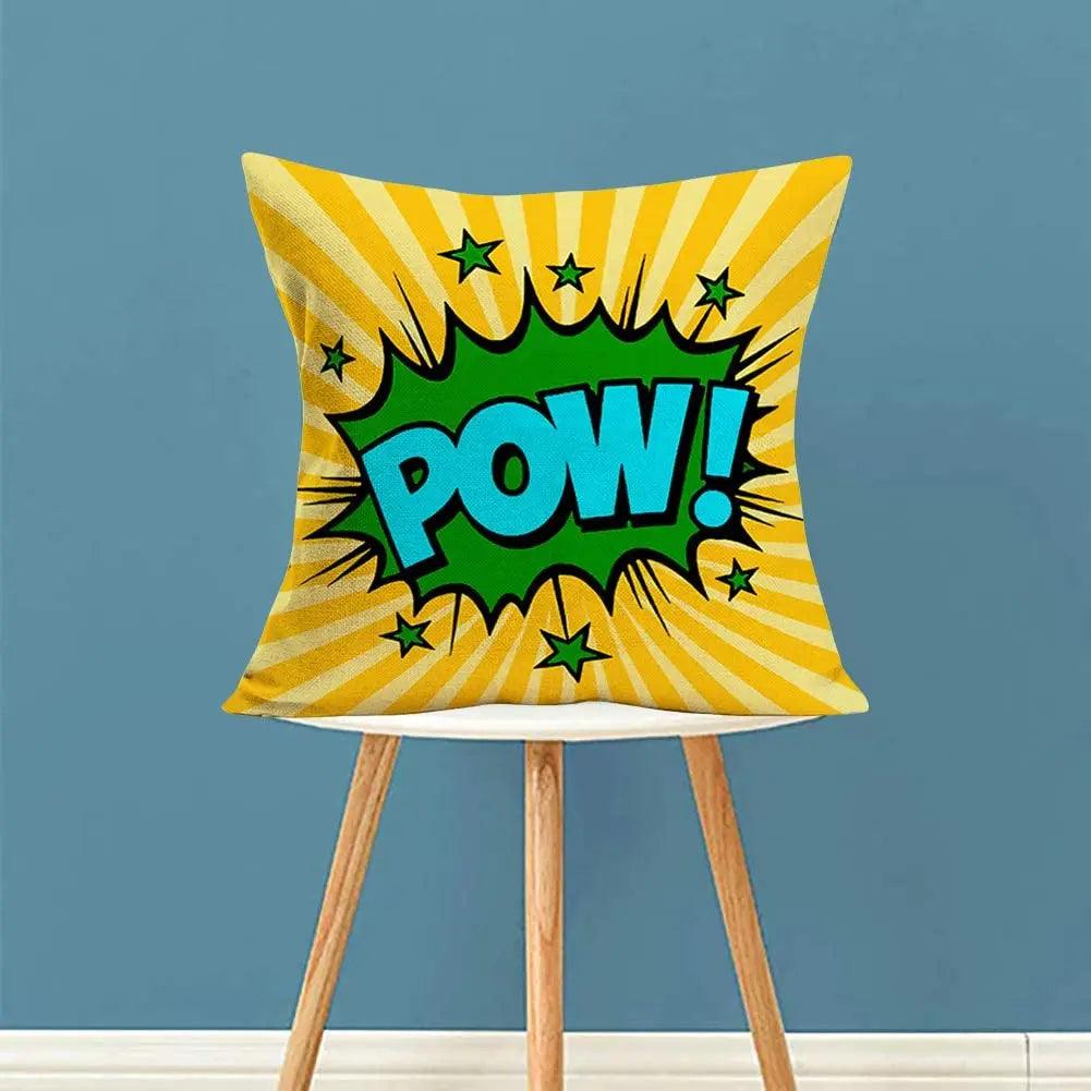 Super Hero Action Throw Pillow Cases Ziggy's Pop Toy Shoppe