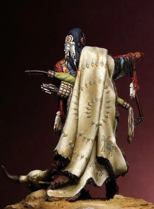 Unassembled 1/24 75mm Sioux Warrior Resin Kit - Unpainted Ziggy's Pop Toy Shoppe