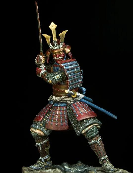 Unpainted 1/24 Scale 75mm Ancient japan Samurai Model, 16th-17th Century Ziggy's Pop Toy Shoppe