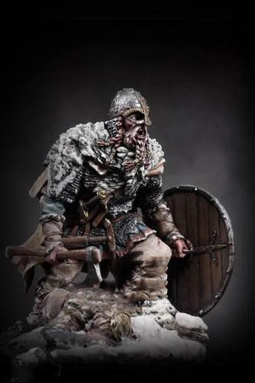 Unpainted Kit 1/24 75mm Viking Warrior Resin Figure - Unpainted Ziggy's Pop Toy Shoppe