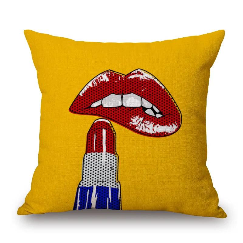 ZXZXOON Pop Art decorative throw pillow case 45x45cm Ziggy's Pop Toy Shoppe