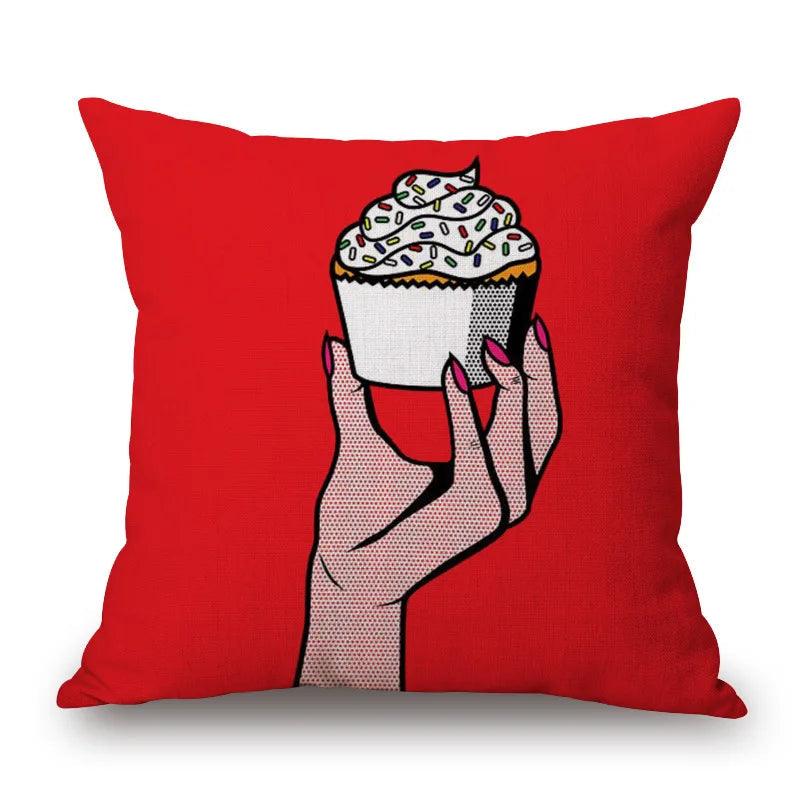 ZXZXOON Pop Art decorative throw pillow case 45x45cm Ziggy's Pop Toy Shoppe