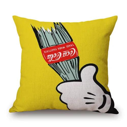 ZXZXOON Pop Art decorative throw pillow case 45x45cm Ziggy's Pop Toy Shoppe