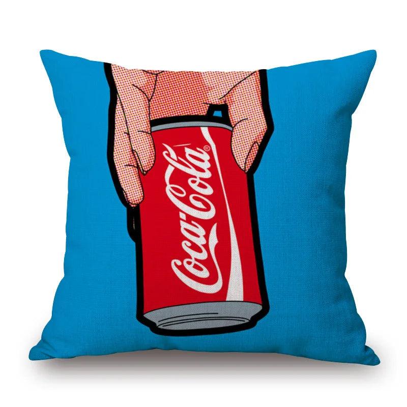 ZXZXOON Pop Art decorative throw pillow case 45x45cm Ziggy's Pop Toy Shoppe