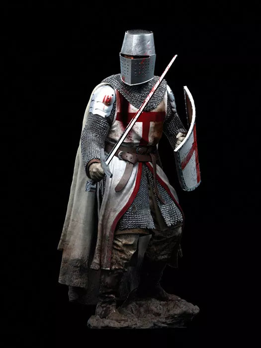 1/18 90MM Templar Knight, XII Century Resin Model - Unpainted Ziggy's Pop Toy Shoppe