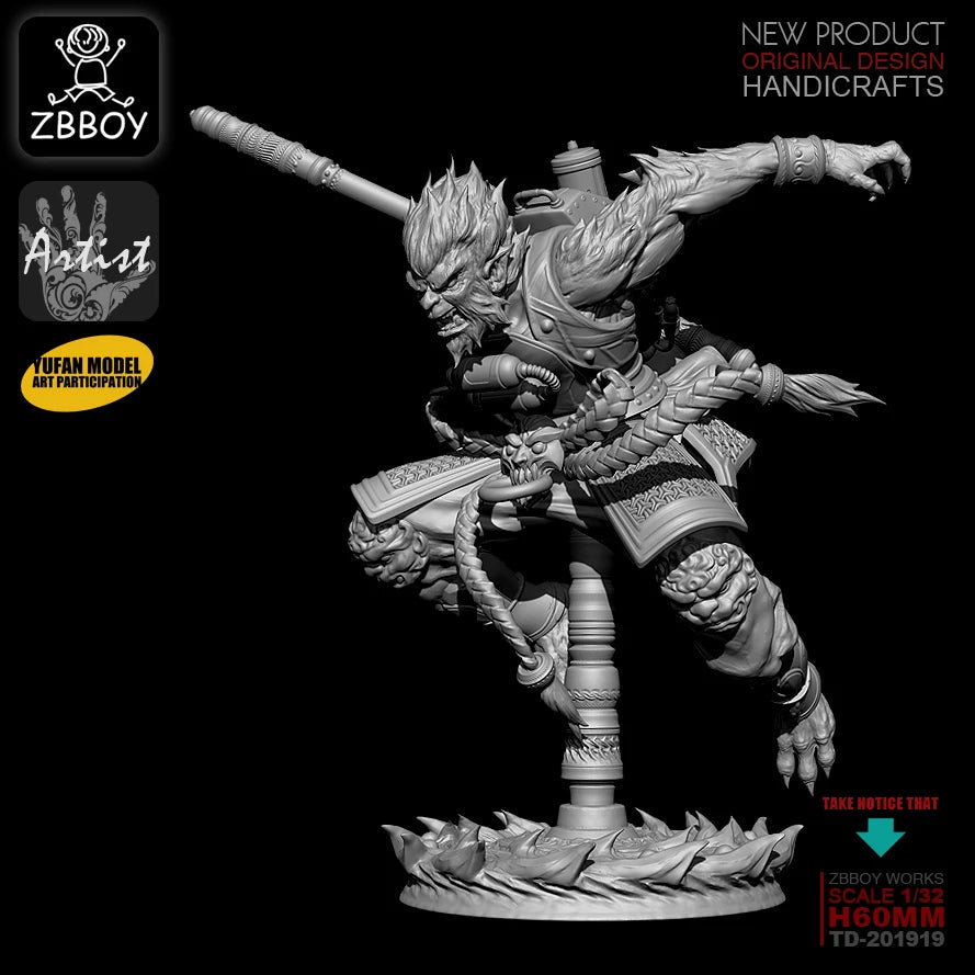 1/32 Wukong Soldier Self-Assembled Resin Kits TD-201919 Ziggy's Pop Toy Shoppe