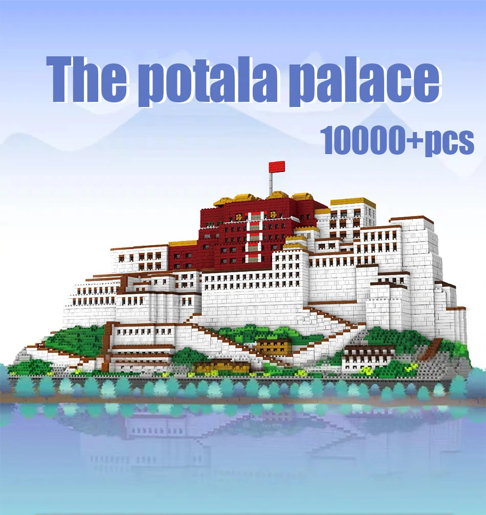 10000+pcs Tibetan Potala Palace Building Block Model Ziggy's Pop Toy Shoppe