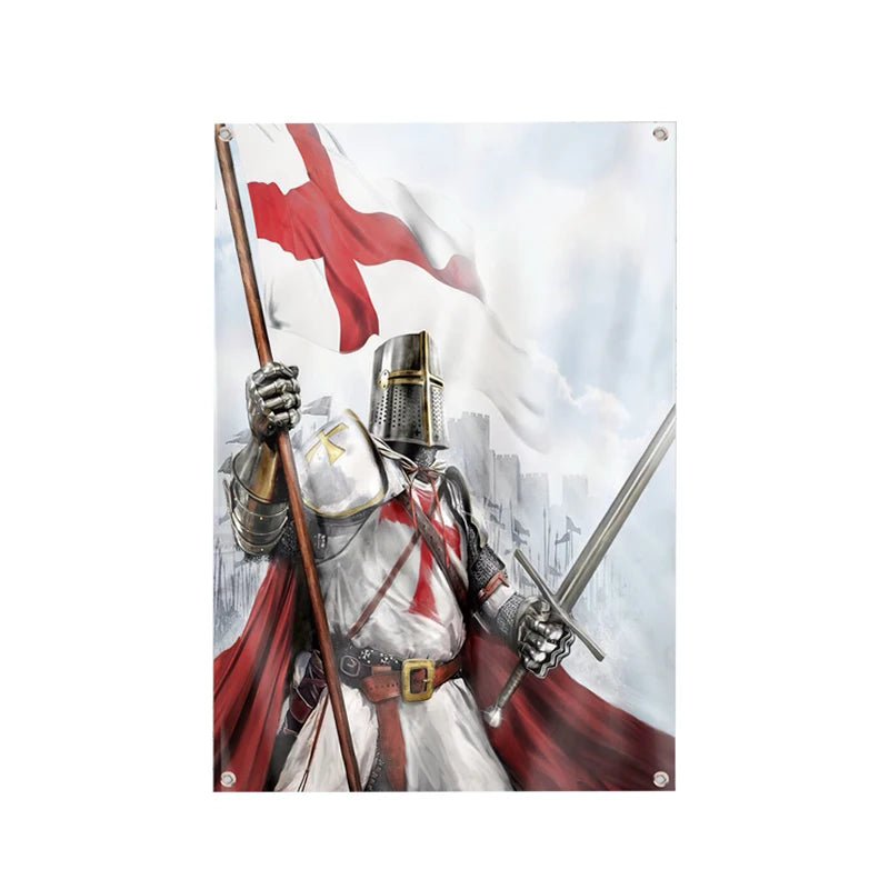 144 x 96cm Knight Templar Polyester Flag Ziggy's Pop Toy Shoppe