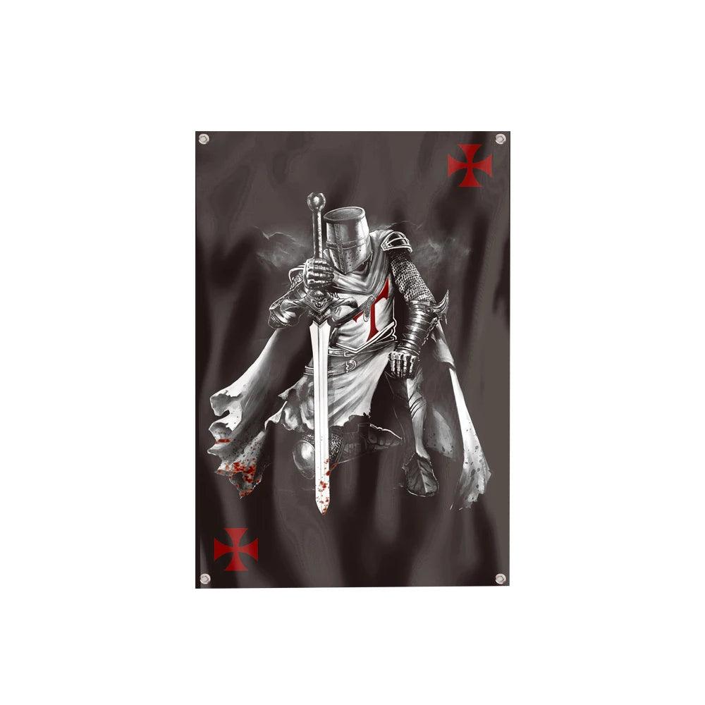 144 x 96cm Knight Templar Polyester Flag Ziggy's Pop Toy Shoppe