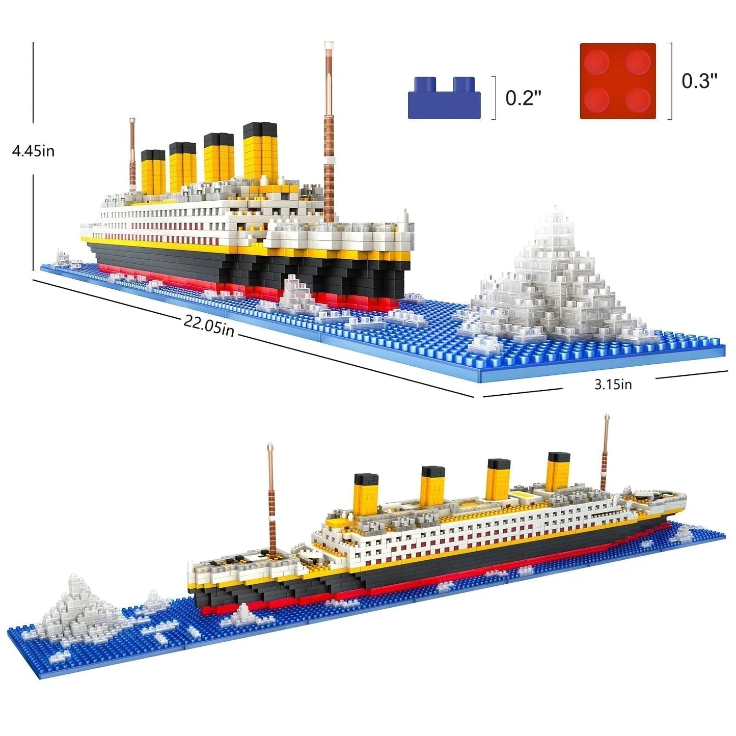 1860Pcs Titanic Micro Mini Building Blocks Set Ziggy's Pop Toy Shoppe