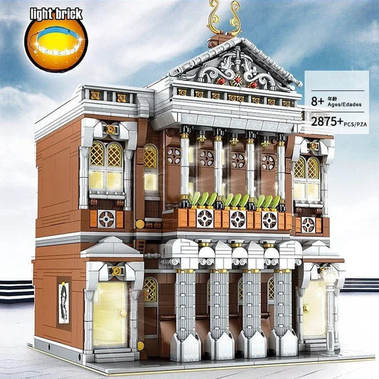 2875pcs MOC Novatown Concert Hall Building Blocks Set Ziggy's Pop Toy Shoppe