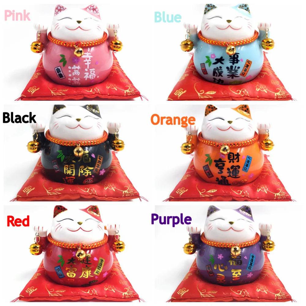 4.5 inch Ceramic Maneki Neko Lucky Cat Statue Ziggy's Pop Toy Shoppe