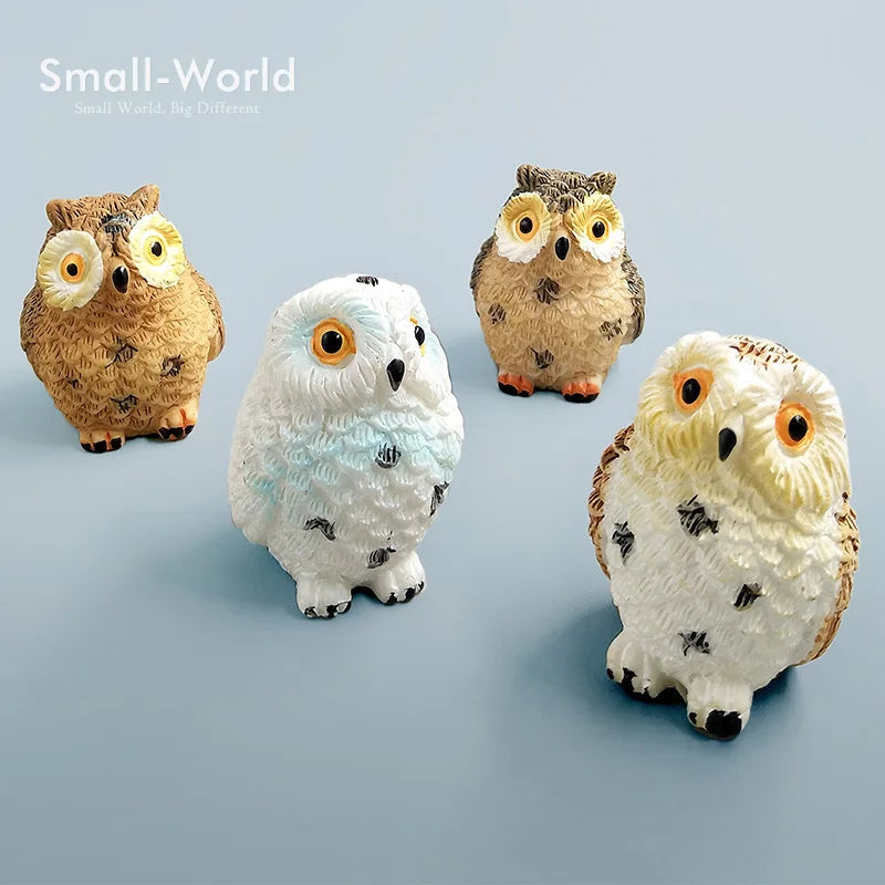 4-Piece Owl Figurines for Home or Garden Ziggy's Pop Toy Shoppe
