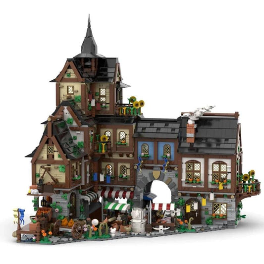 4745PCS City Architecture Medieval Town Centre Building Blocks Ziggy's Pop Toy Shoppe