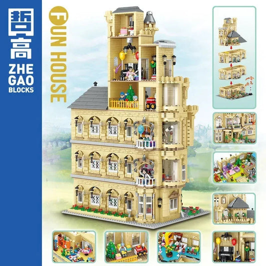 4851PCS ZHE GAO MOC 01006 Fun House Building Blocks Set Ziggy's Pop Toy Shoppe