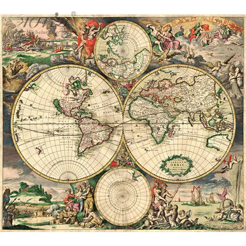 500 Piece Michelangelo Wooden Globe Map Jigsaw Puzzle Ziggy's Pop Toy Shoppe