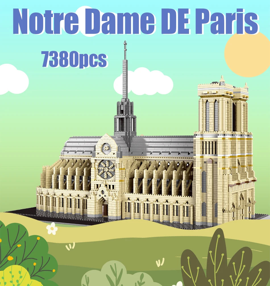 7380pcs+ Notre Dame Building Block Set Ziggy's Pop Toy Shoppe