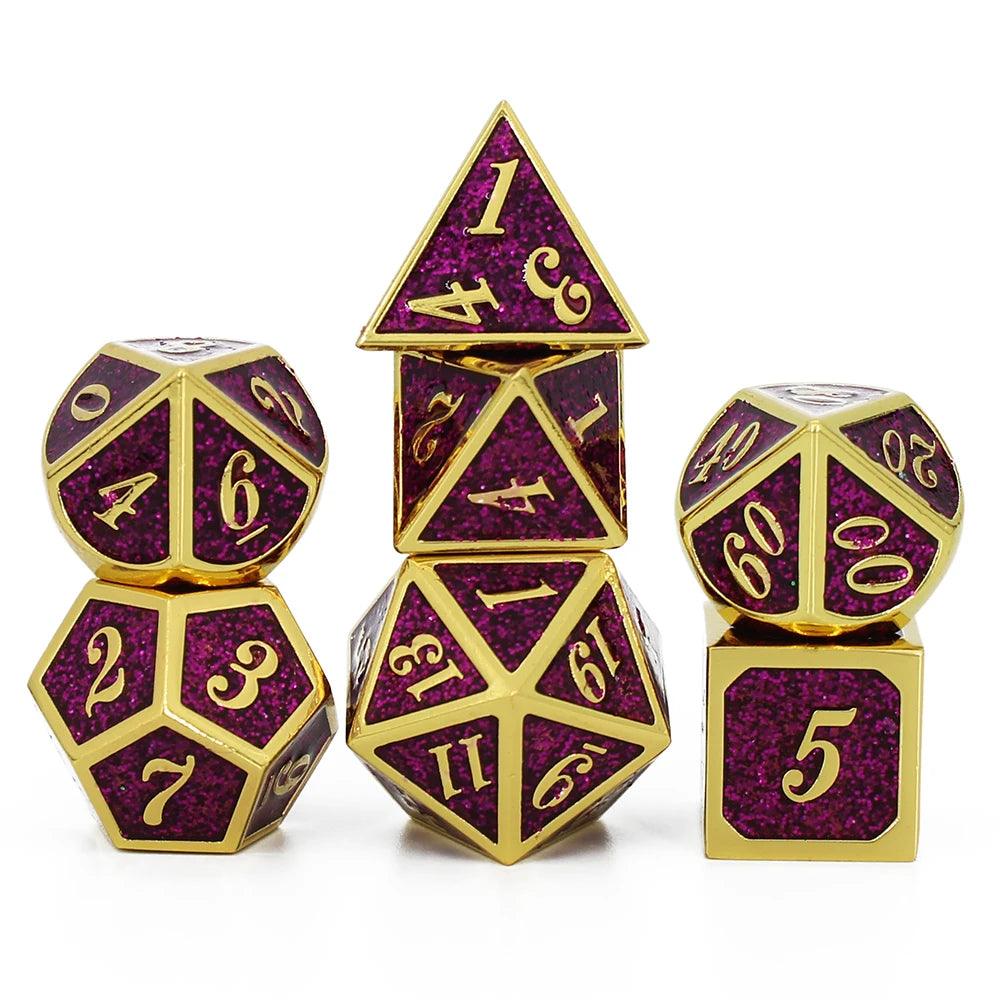 7pcs/set Metal Dice Set for Role Playing Games Ziggy's Pop Toy Shoppe