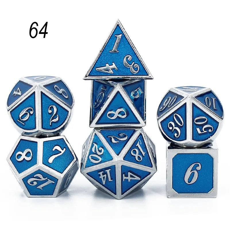 7pcs/set Metal Dice Set for Role Playing Games Ziggy's Pop Toy Shoppe