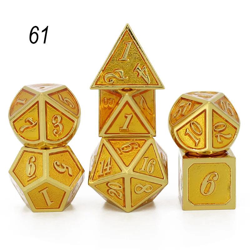 7pcs/set Metal Dice Set for Role Playing Games Ziggy's Pop Toy Shoppe