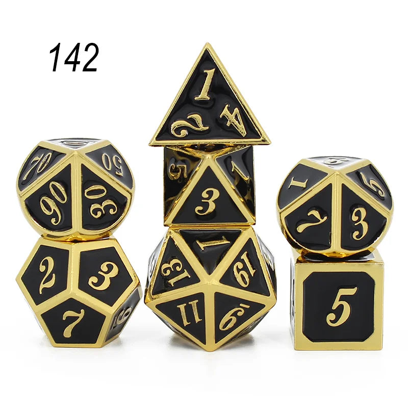 7pcs/set Metal Dice Set for Role Playing Games Ziggy's Pop Toy Shoppe