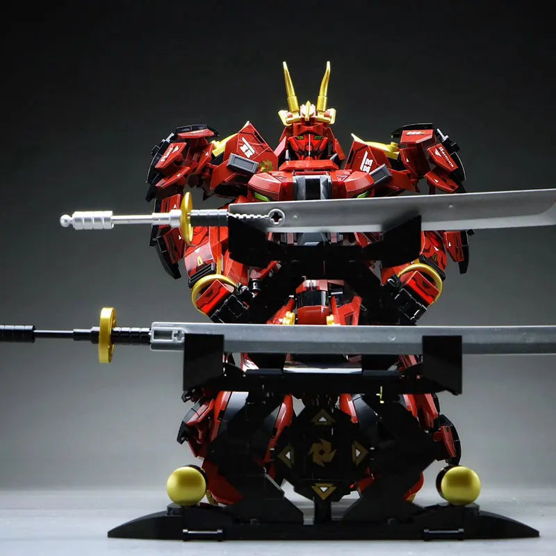 923pcs Sluban Ninja Armored Red Samurai Robot Mech Ziggy's Pop Toy Shoppe