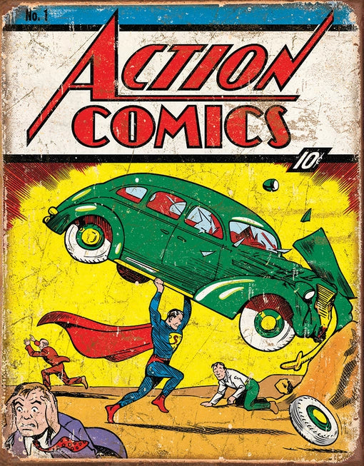 Action Comics No1 Cover Tin Sign Ziggy's Pop Toy Shoppe