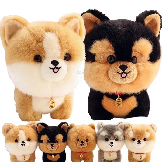 Adorable Furry Plush Corgi Dog Plush Toys Ziggy's Pop Toy Shoppe