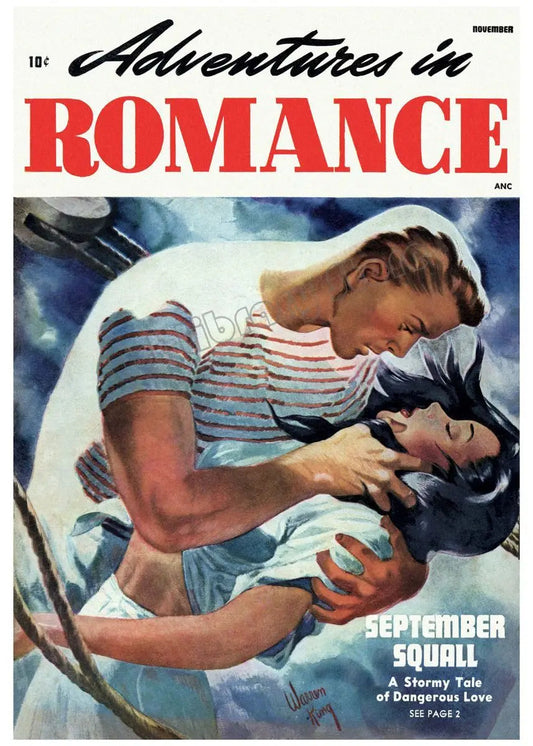 Adventures in Romance Vintage Comic Book Cover Art Ziggy's Pop Toy Shoppe