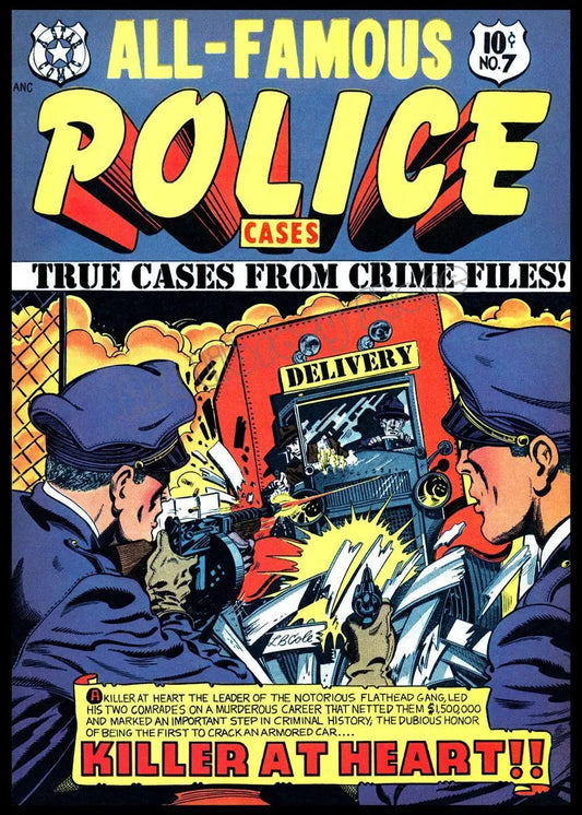All-Famous Police Cases Vintage Comic Book Cover Art Ziggy's Pop Toy Shoppe