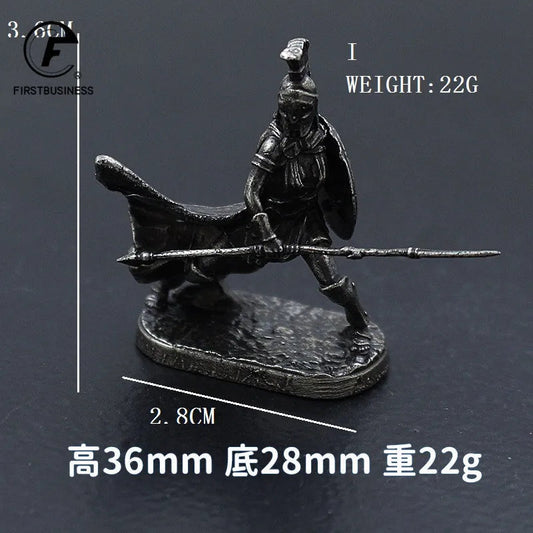Ancient Spartan Hoplite Warrior in Spear Defense Miniature Figurine Ziggy's Pop Toy Shoppe