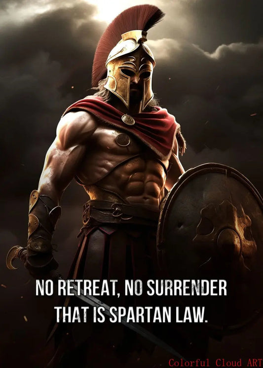 Ancient Spartan No Retreat, No Surrender Poster Ziggy's Pop Toy Shoppe