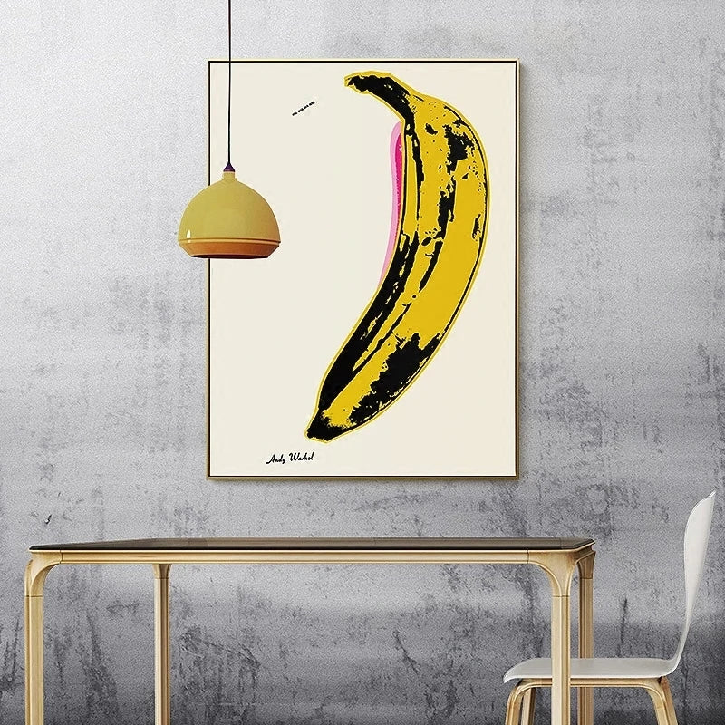 Andy Warhol "banana" Pop Art Canvas Painting Prints Ziggy's Pop Toy Shoppe
