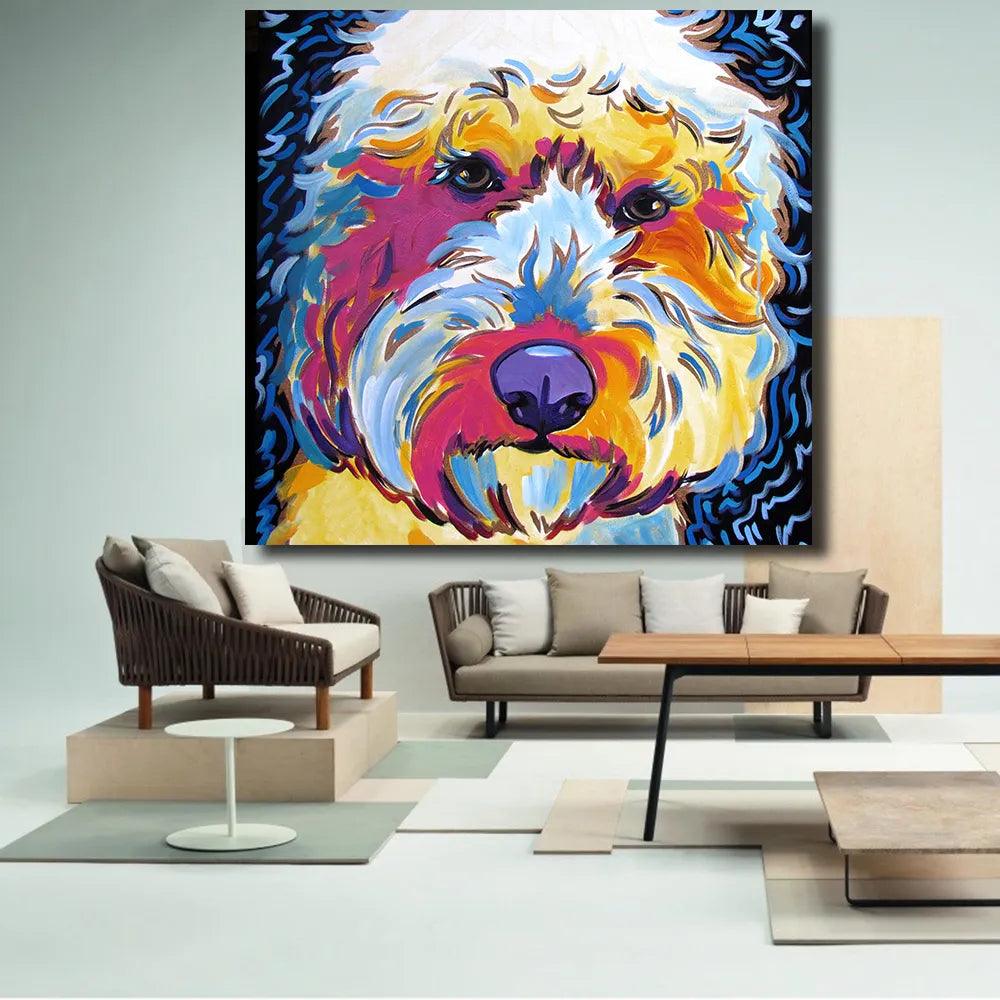 Animal Posters Golden Doodle Dog Pop Art Prints Ziggy's Pop Toy Shoppe