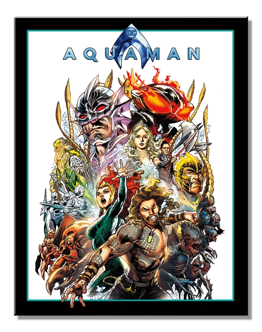 Aquaman White Tin Sign Ziggy's Pop Toy Shoppe