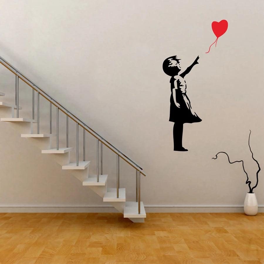 Banksy Wall Decal - Balloon Girl Ziggy's Pop Toy Shoppe