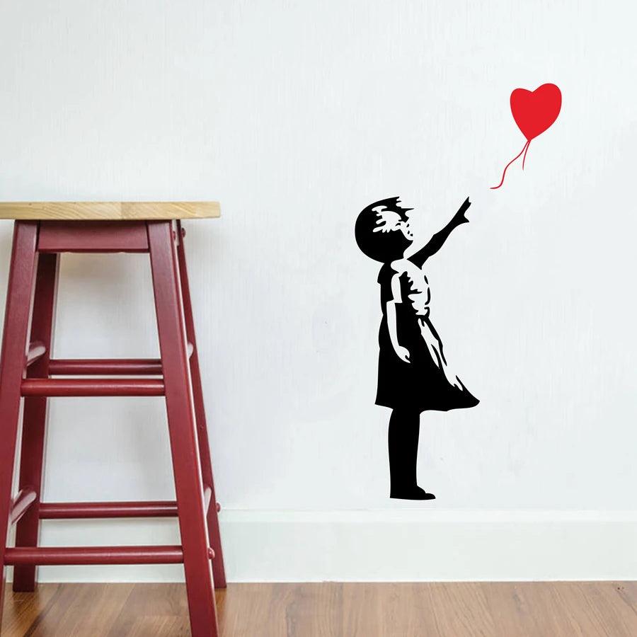 Banksy Wall Decal - Balloon Girl Ziggy's Pop Toy Shoppe