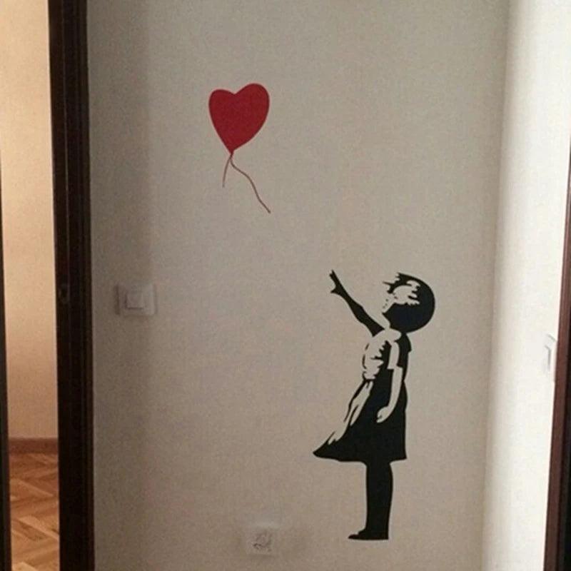 Banksy Wall Decal - Balloon Girl Ziggy's Pop Toy Shoppe