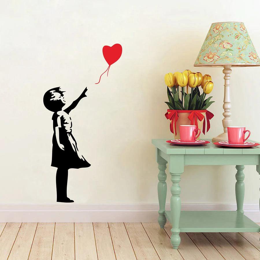 Banksy Wall Decal - Balloon Girl Ziggy's Pop Toy Shoppe