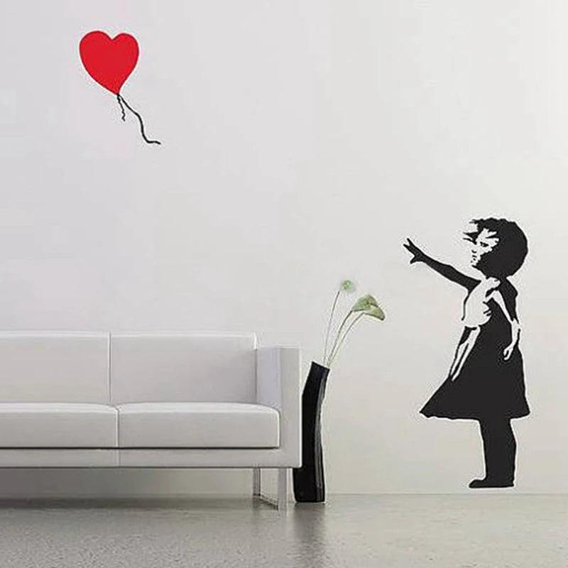 Banksy Wall Decal - Balloon Girl Ziggy's Pop Toy Shoppe