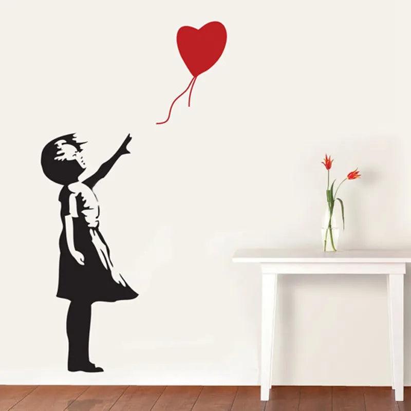 Banksy Wall Decal - Balloon Girl Ziggy's Pop Toy Shoppe