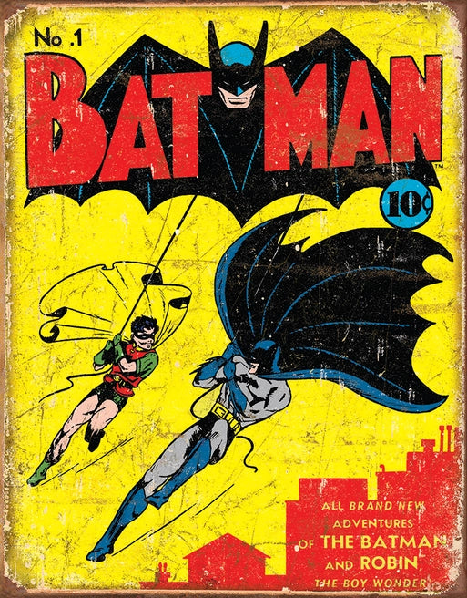 Batman No1 Cover Tin Sign Ziggy's Pop Toy Shoppe